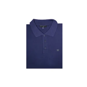 Navy Slim Fit Cotton-Blend Polo Shirt