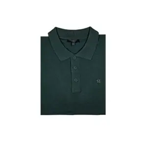 Green Slim Fit Cotton-Blend Polo Shirt