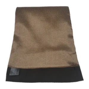 Copper and brown diamond patterned double sided neck scarf