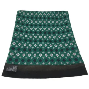 Green diamond patterned double sided neck scarf