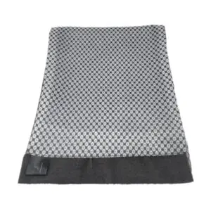 White and black micro patterned double sided neck scarf