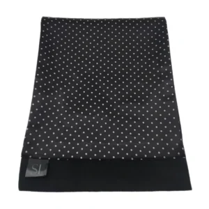Black and white polka dot double sided neck scarf