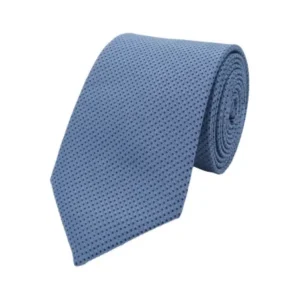 Sky blue and navy-toned patterned tie