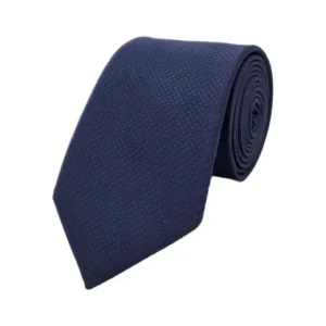 Navy and bronze-toned patterned tie
