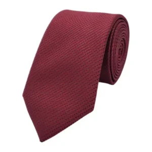 Maroon and black-toned patterned tie