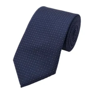 Navy-toned microdot patterned tie