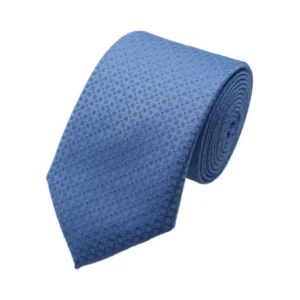 Sky blue-toned microdot patterned tie