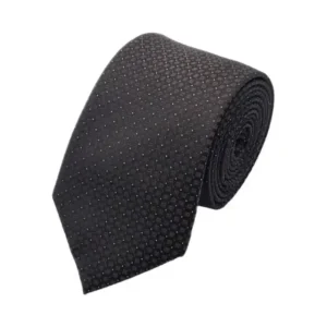 Brown-toned microdot patterned tie