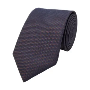 Brown and indigo blue-toned houndstooth patterned tie
