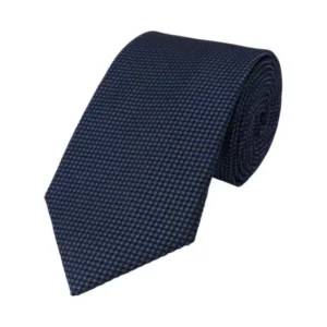 Black and blue-toned houndstooth patterned tie