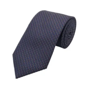 Khaki green and navy-toned patterned tie