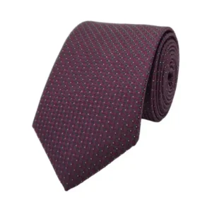 Plum-toned patterned tie