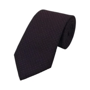 Plum and black-toned patterned tie