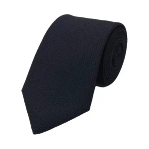 Navy and khaki-toned micro patterned polka dot tie