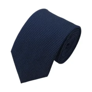 Midnight blue and sky blue-toned micro patterned polka dot tie