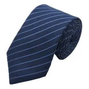 Sky blue single striped tie
