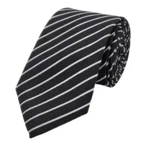 White single striped tie