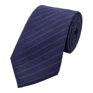 Purple single striped tie