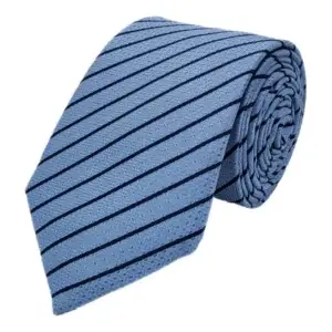 Navy single striped tie
