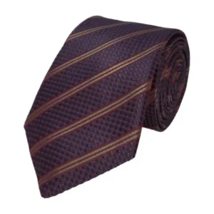 Olive and red double striped tie