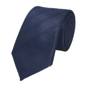 Navy double striped tie